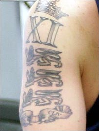 Andrew Flintoff Right Arm Tattoo Pic